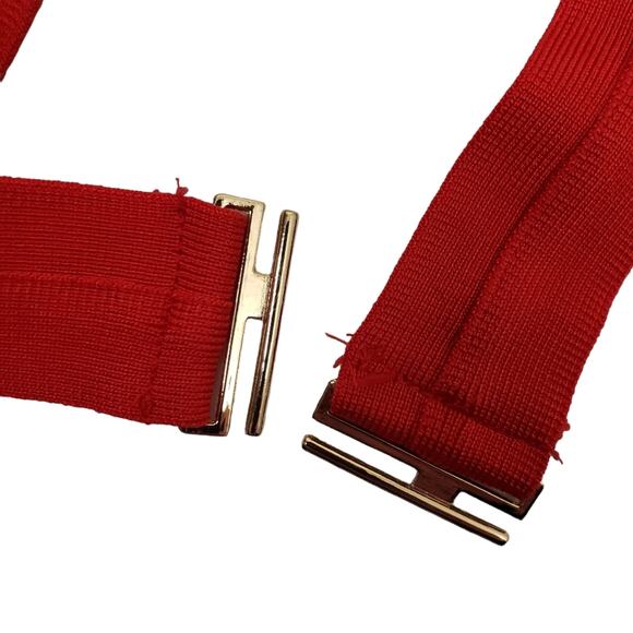 Boohoo Womens XL Bandage Plunge Sunsuit in Red NEW - Picture 12 of 16